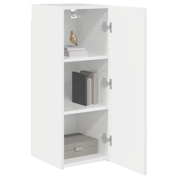 TV-Wandschrank Weiß Glänzend 30x80 cm