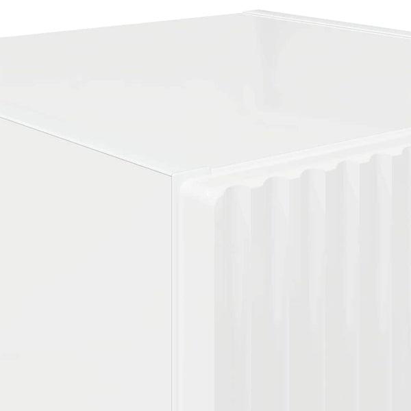 TV-Wandschrank, 2er Set, Glänzend Weiß, 30x80 cm