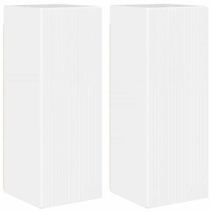 TV-Wandschrank, 2er Set, Glänzend Weiß, 30x80 cm