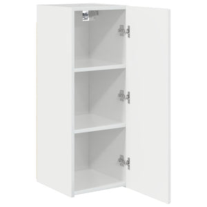 TV-Wandschrank, 2er Set, Glänzend Weiß, 30x80 cm