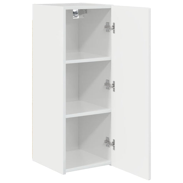 TV-Wandschrank, 2er Set, Glänzend Weiß, 30x80 cm