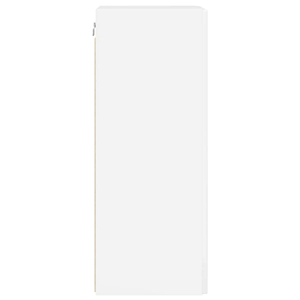 TV-Wandschrank, 2er Set, Glänzend Weiß, 30x80 cm