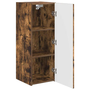 vidaXL Meuble TV mural 2 pcs Chêne fumé 30 x 31 x 80 cm