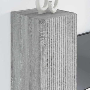 vidaXL Meuble TV mural gris Sonoma 30 x 31 x 80 cm en bois d'ingénierie