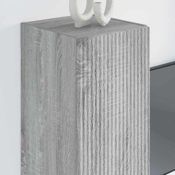 vidaXL Meuble TV mural gris Sonoma 30 x 31 x 80 cm en bois d'ingénierie