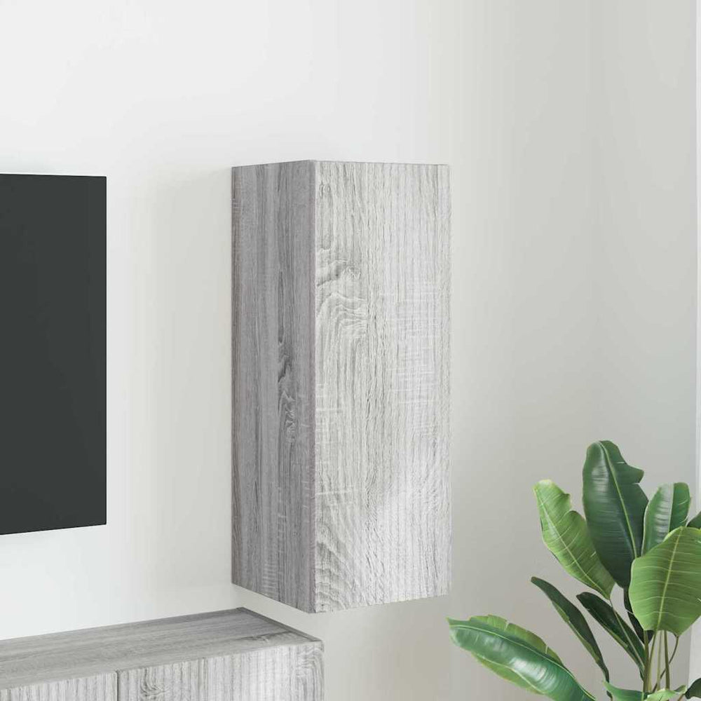 vidaXL Meuble TV mural gris Sonoma 30 x 31 x 80 cm en bois d'ingénierie