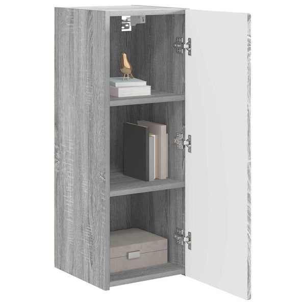 vidaXL Meuble TV mural gris Sonoma 30 x 31 x 80 cm en bois d'ingénierie