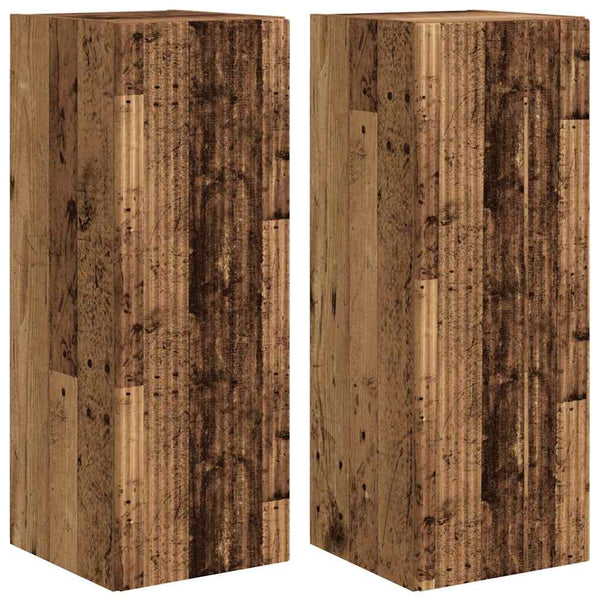 Meuble TV mural vidaXL 2 pcs bois de récupération 30 x 31 x 80 cm bois d'ingénierie