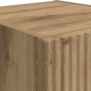 TV-Wandschrank 2er Set Eiche 30x80 cm