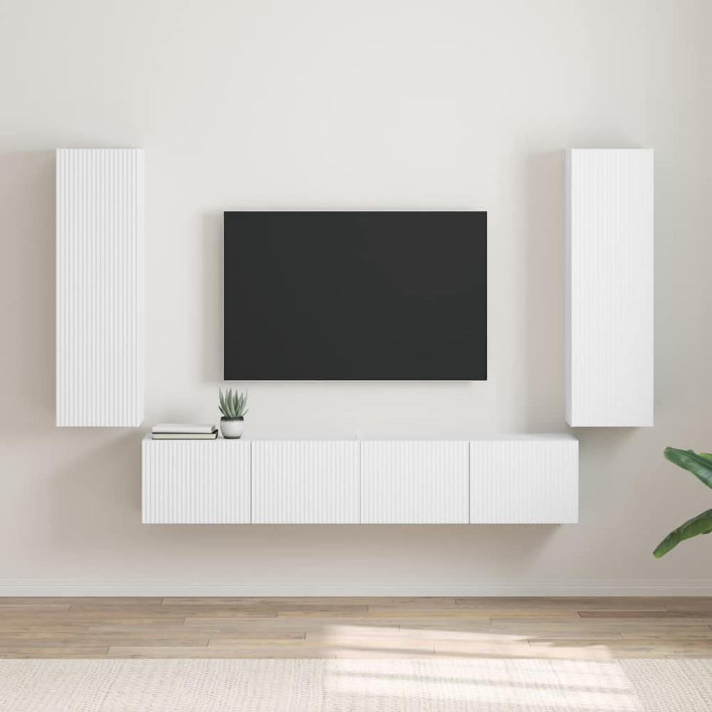 TV-Wandschrank Weiß, 2er-Set