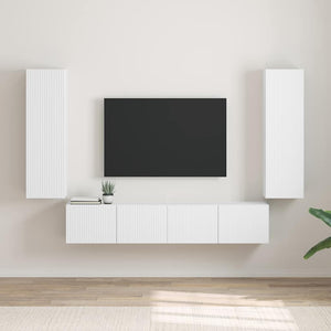 TV-Wandschrank Weiß, 2er-Set