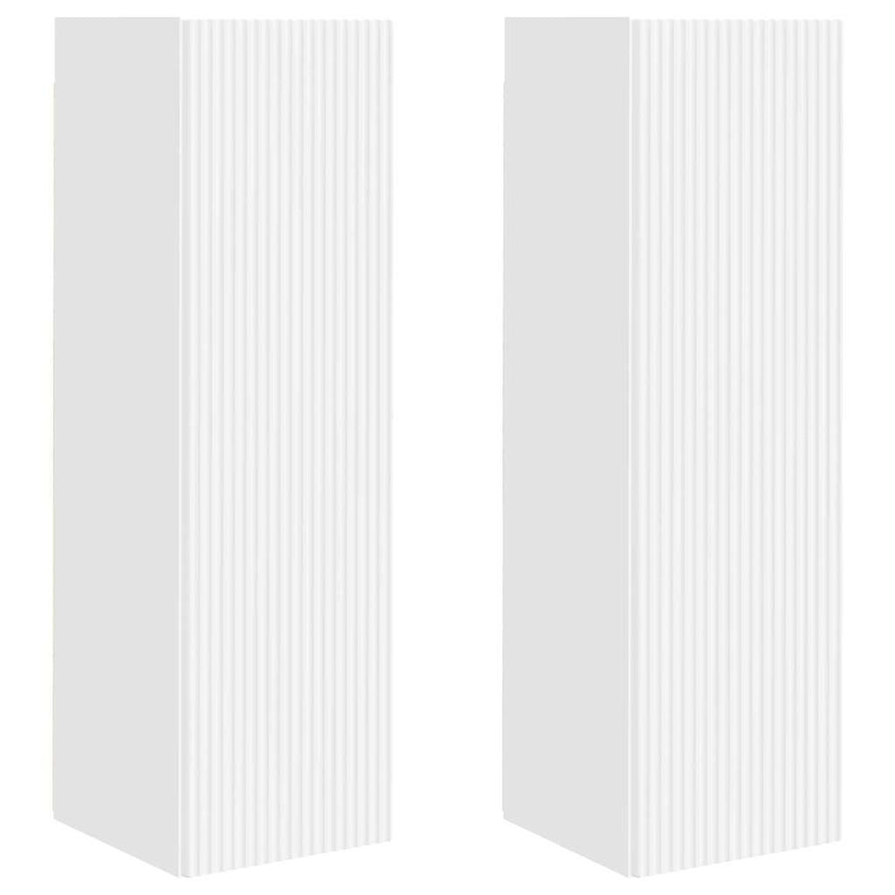TV-Wandschrank Weiß, 2er-Set