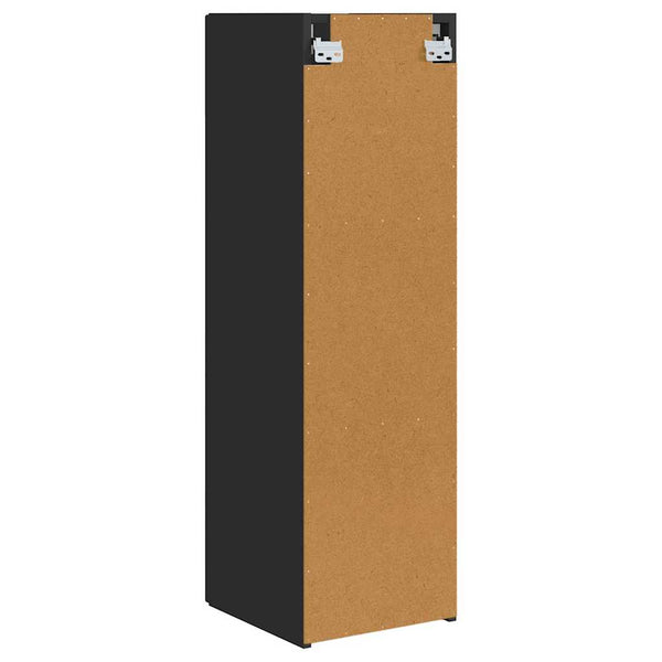 Schwarzer TV-Wandschrank 30x100 cm