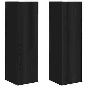 TV-Wandschrank Schwarz 2er-Set