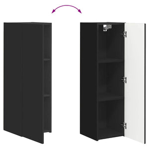 TV-Wandschrank Schwarz 2er-Set