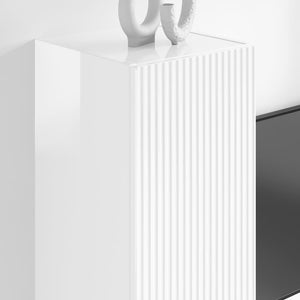 TV-Wandschrank Weiß Glänzend 100 cm