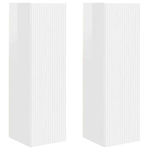 TV-Wandschrank, 2er Set, Weiß Glänzend