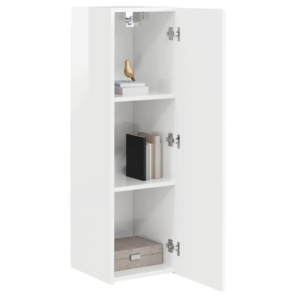 TV-Wandschrank, 2er Set, Weiß Glänzend
