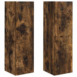 vidaXL Meuble TV mural 2 pcs Chêne fumé 30 x 31 x 100 cm
