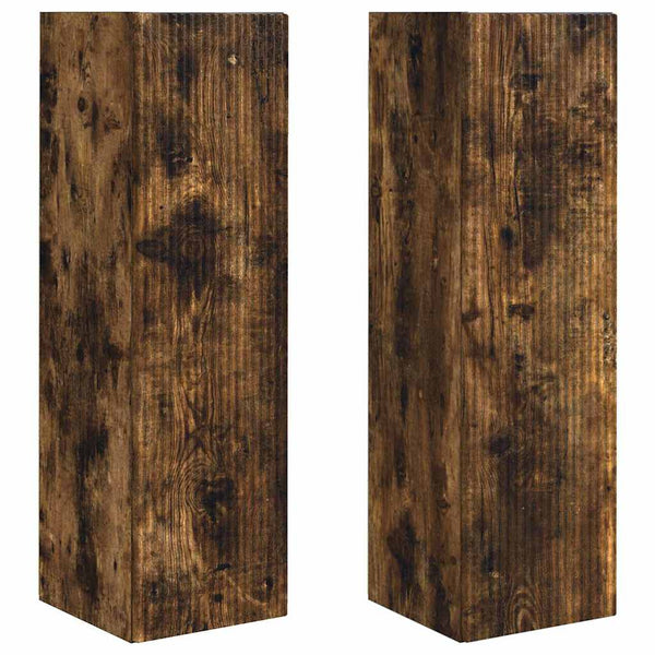 vidaXL Meuble TV mural 2 pcs Chêne fumé 30 x 31 x 100 cm