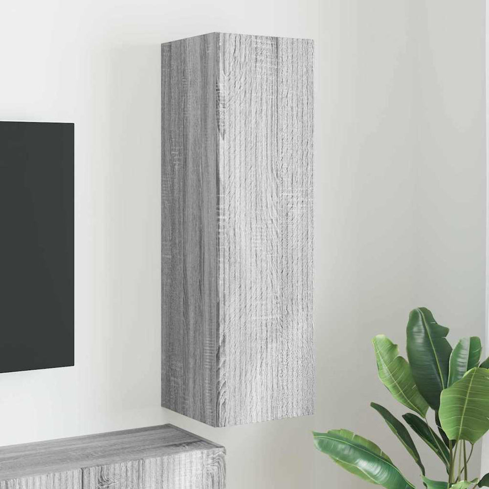vidaXL Meuble TV mural gris Sonoma 30 x 31 x 100 cm Aggloméré