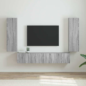 TV-Wandschrank Grau Sonoma 2er-Set