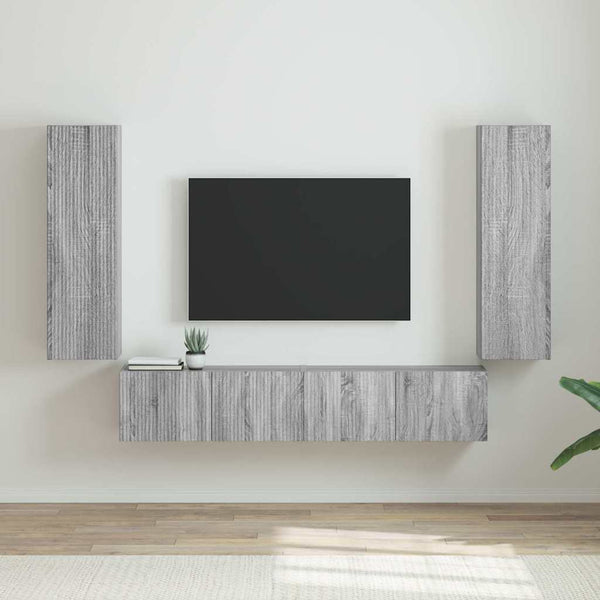 TV-Wandschrank Grau Sonoma 2er-Set