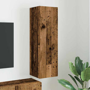 vidaXL Meuble TV mural en bois de récupération 30 x 31 x 100 cm Bois d'ingénierie