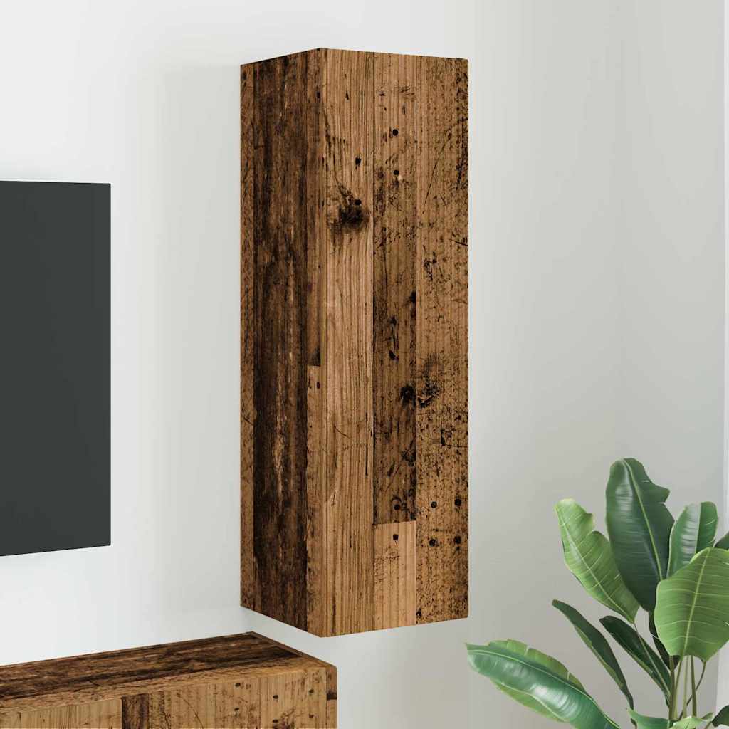 vidaXL Meuble TV mural en bois de récupération 30 x 31 x 100 cm Bois d'ingénierie