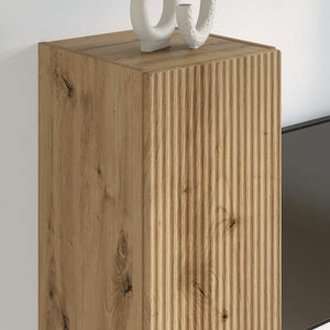 TV-Wandschrank 2er Set Eiche 30x100 cm