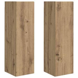 TV-Wandschrank 2er Set Eiche 30x100 cm