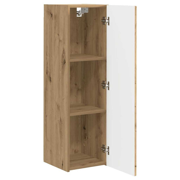 TV-Wandschrank 2er Set Eiche 30x100 cm