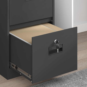 vidaXL Meuble de classement noir 44 x 50 x 74,5 cm Acier laminé à froid