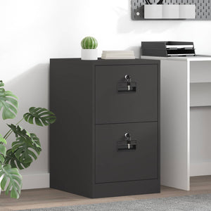 vidaXL Meuble de classement noir 44 x 50 x 74,5 cm Acier laminé à froid