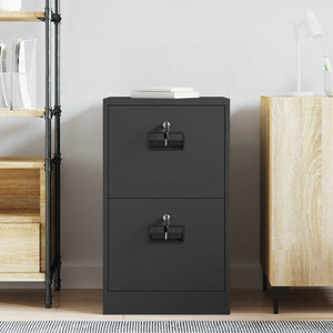 vidaXL Meuble de classement noir 44 x 50 x 74,5 cm Acier laminé à froid