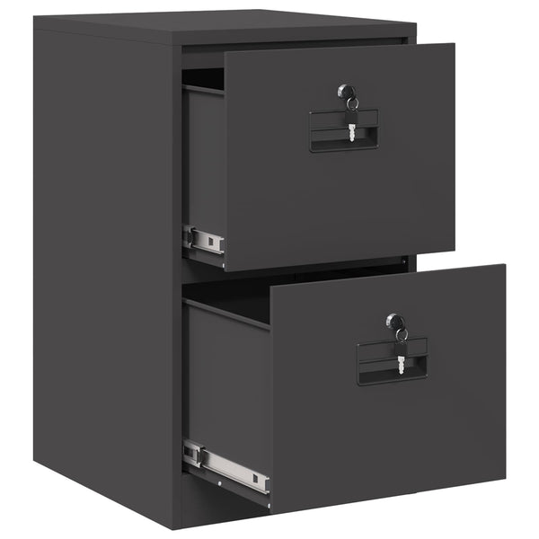 vidaXL Meuble de classement noir 44 x 50 x 74,5 cm Acier laminé à froid