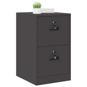 vidaXL Meuble de classement noir 44 x 50 x 74,5 cm Acier laminé à froid