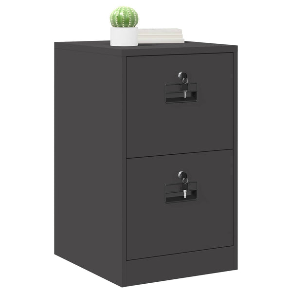 vidaXL Meuble de classement noir 44 x 50 x 74,5 cm Acier laminé à froid