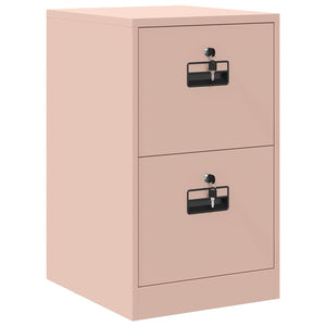 Rosa Aktenschrank aus Stahl