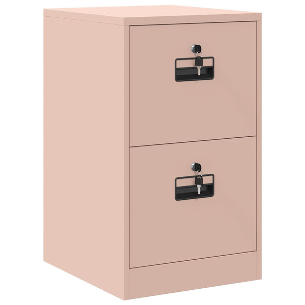 Rosa Aktenschrank aus Stahl