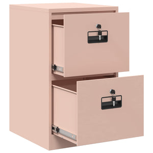 Rosa Aktenschrank aus Stahl