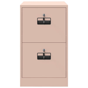 Rosa Aktenschrank aus Stahl