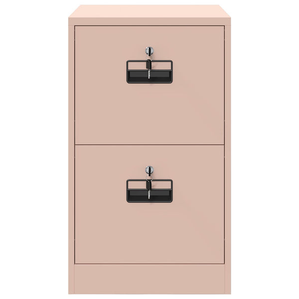 Rosa Aktenschrank aus Stahl