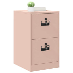 Rosa Aktenschrank aus Stahl