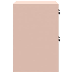 Rosa Aktenschrank aus Stahl