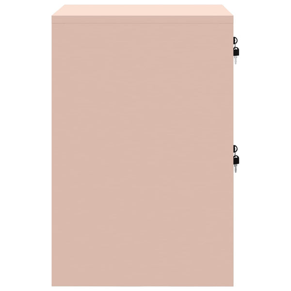 Rosa Aktenschrank aus Stahl