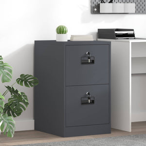 vidaXL Meuble de classement anthracite 44 x 50 x 74,5 cm en acier laminé à froid