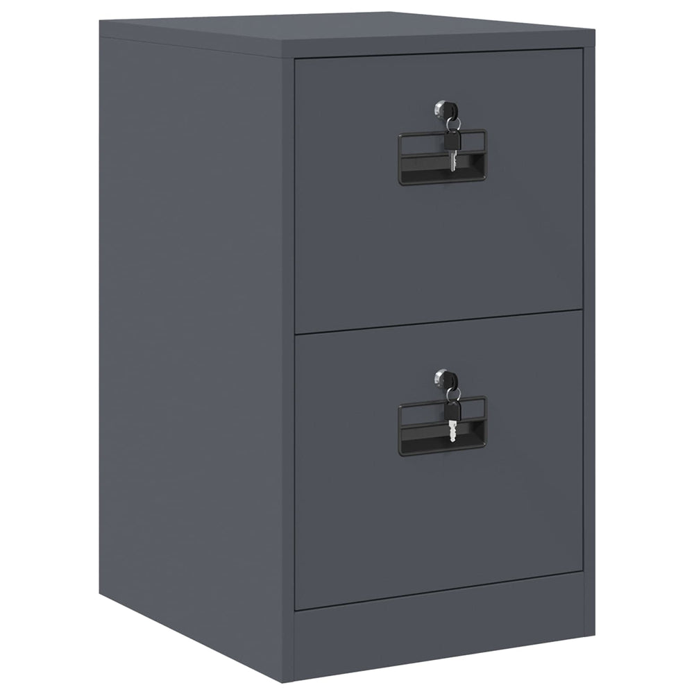 Aktenschrank Anthrazit Stahl 44x50x74,5 cm