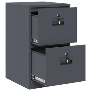 vidaXL Meuble de classement anthracite 44 x 50 x 74,5 cm en acier laminé à froid