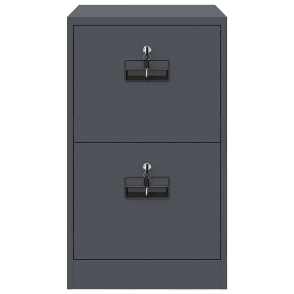 vidaXL Meuble de classement anthracite 44 x 50 x 74,5 cm en acier laminé à froid